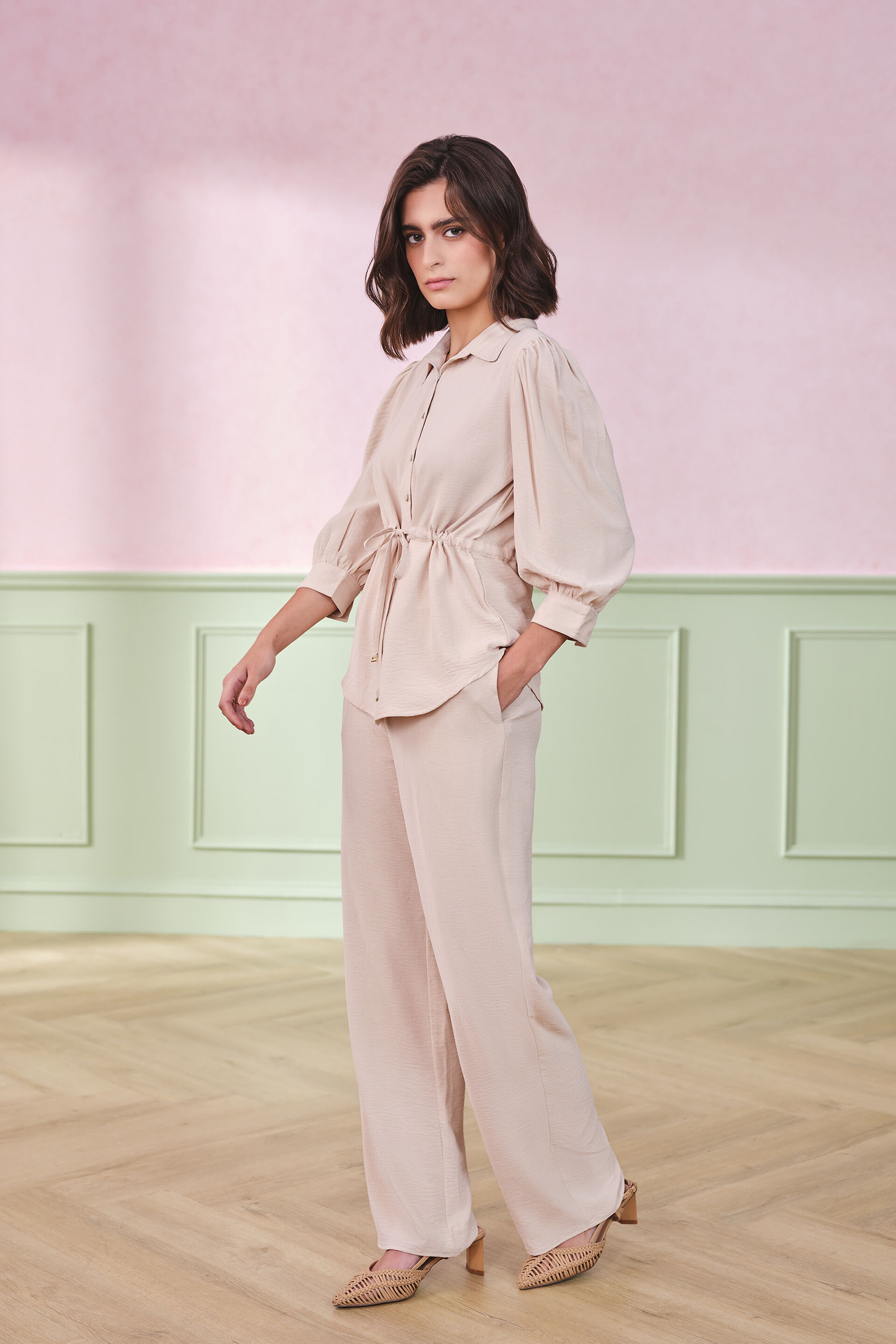 Tone-on-tone Beige 2-piece set, Beige, image 3